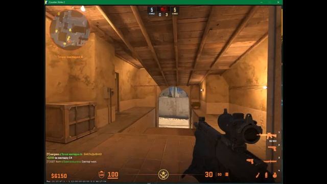 Играю в COUNTER-STRIKE 2 с ботами на карте Mirage смотреть онлайн