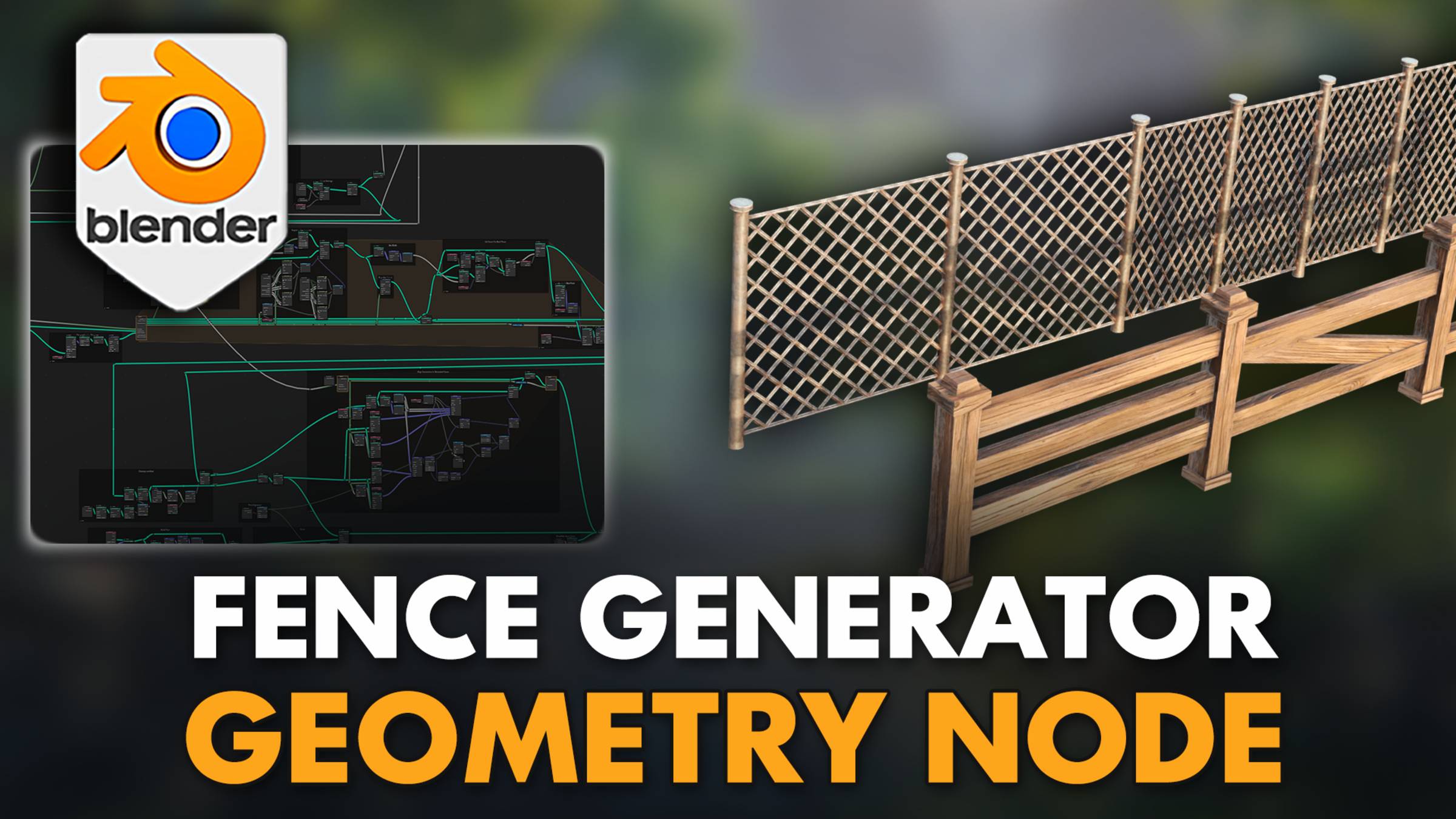 Blender - 3D Tudor Blender Fence Geometry Node - Effortless Custom Fence Builder смотреть онлайн