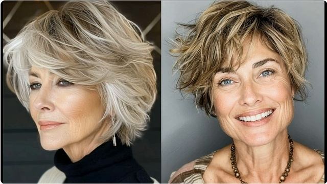 ОМОЛАЖИВАЮЩИЕ СТРИЖКИ ДЛЯ ЖЕНЩИН 40+50+60+ 💖HAIRCUTS 2024 FOR women смотреть онлайн