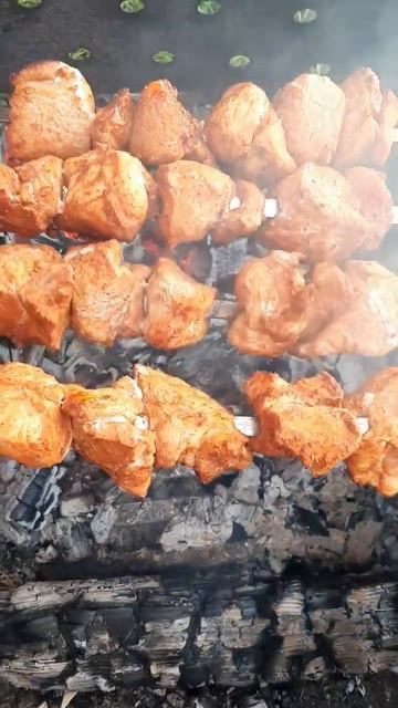 Шашлык из говядины и сырный лаваш на углях смотреть онлайн