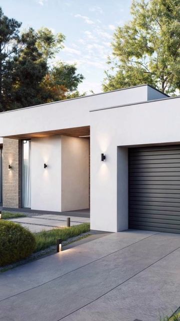 Современный дом с плоской крышей в посёлке «Берёзка All смотреть онлайн