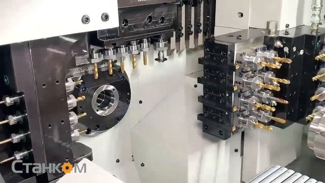 Двухшпиндельный автомат продольного точения SOWIN SZ-387F ? смотреть онлайн