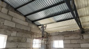 Утепляем крышу из профлиста. Красноярск.