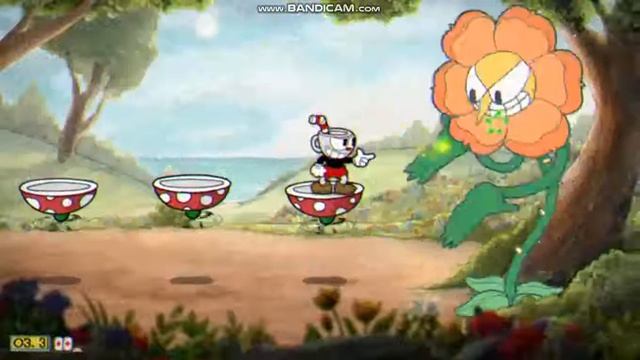 Cuphead адский цветок попробуй возьми меня