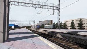 Прибытие поезда №110 Рубцовск — Омск на станцию Омск-Пасс. | Trainz 2022