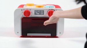 Детская игрушка кухня 3 в 1 (духовка, плита, набор еды) со светом, звуком и сменой цвета игрушечной