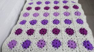 КРАСИВАЯ НАКИДКА БЕЗОТРЫВНЫМ ВЯЗАНИЕМ. НАКИДКА для СКАМЬИ.