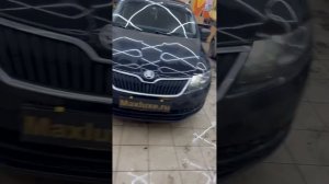 Установка светодиодных линз в фары skoda rapid