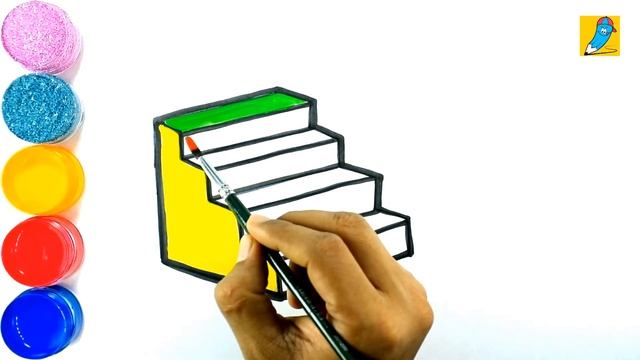 Bolalar uchun zinalar rasm chizish | Рисование лестницы для детей | Drawin смотреть онлайн