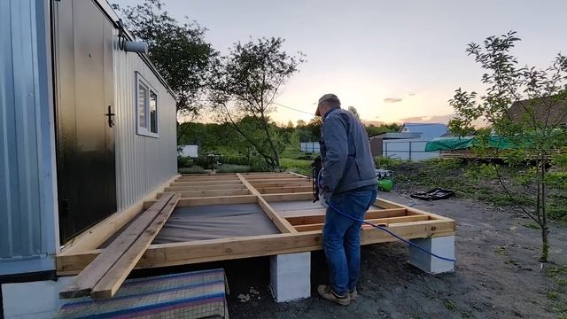 Веранда, построенная своими руками. Подготовил основа