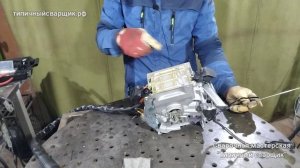 Ремонтная сварка алюминиевого блока двигателя мотокультиватора.mp4