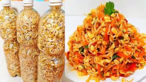 Фантастически вкусный салат из проросших бобов МАШ!