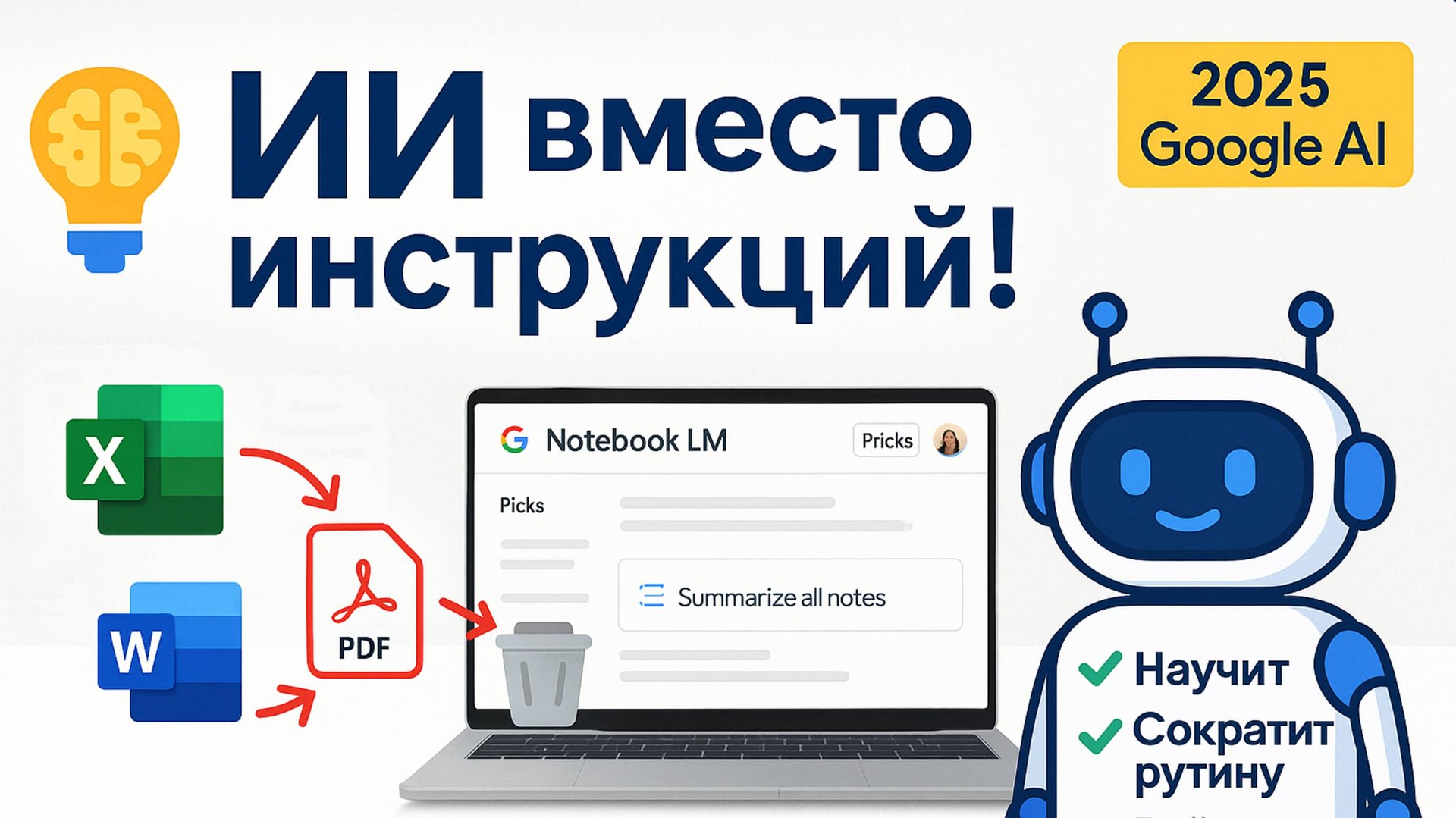 Notebook LM от Google — как автоматизировать обучение сотрудников и убрать рутину | Обзор ИИ 2025 смотреть онлайн