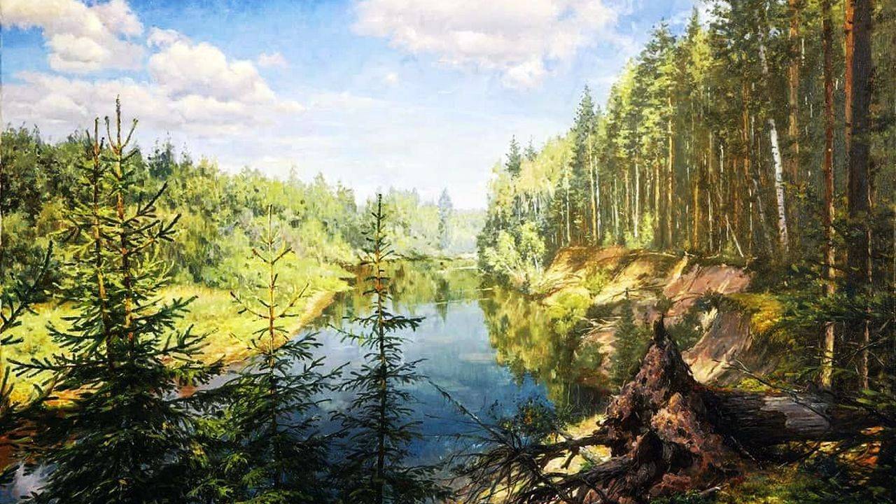 Летние пейзажи художника Владимира Александрова смотреть онлайн