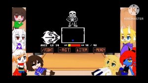 Реакция Андертейл на Sans survival fight