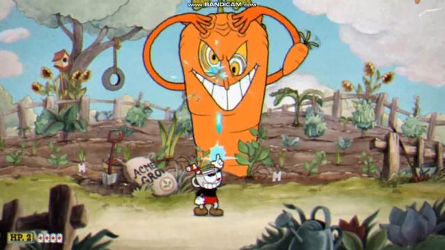 Cuphead 1 часть прохождение босса Морковь смотреть онлайн