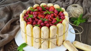 Торт ТИРАМИСУ с КЛУБНИКОЙ ☆ Торт БЕЗ ВЫПЕЧКИ