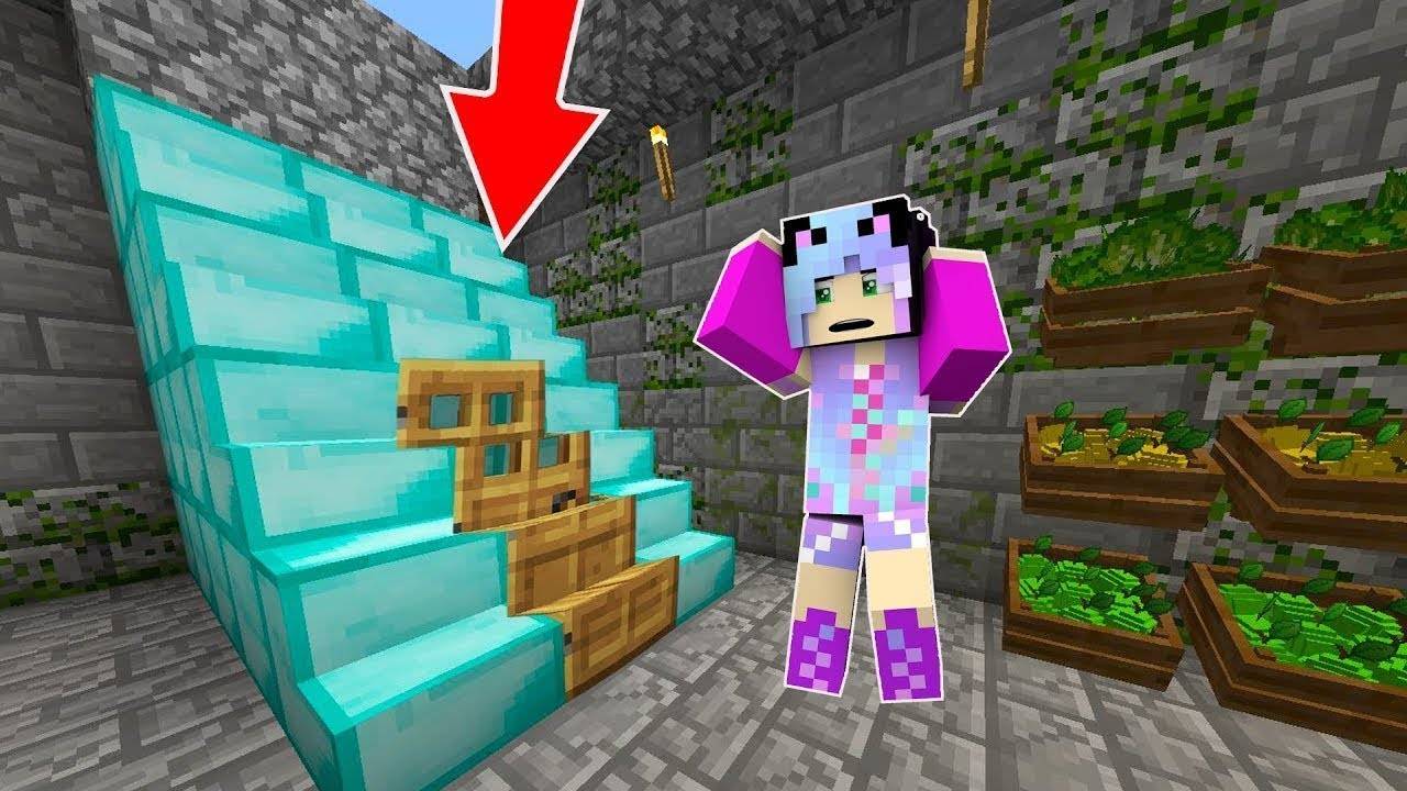 КУДА ВЕДЕТ ЭТА СЕКРЕТНАЯ ДВЕРЬ В АЛМАЗНОЙ ЛЕСТНИЦЕ ИЗ ДОМА ЖИТЕЛЯ В МАЙНКРАФТ смотреть онлайн