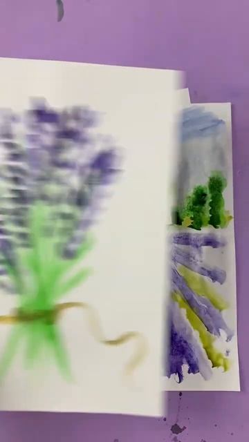 День лаванды в летнем лагере рисуем акварелью краскам смотреть онлайн