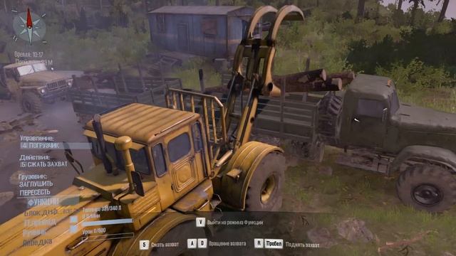 Spin Tires MudRunner Загрузка лесовозов