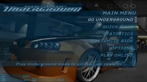 Need for Speed  Underground 2003   main menu   ''Get low'' ULTRA HD (эрон дон дон)