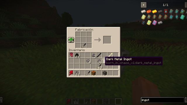 Как скрафтить костяную рукоять в Minecraft моде Born In Chaos 1.20.