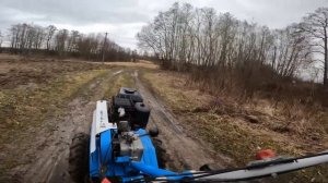 Покатушки на мотоблоке НЕВА на озеро Скирна.Дорога Googl