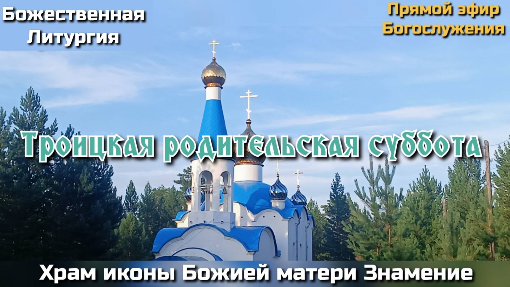 Троицкая родительская суббота. Божественная Литургия. смотреть онлайн