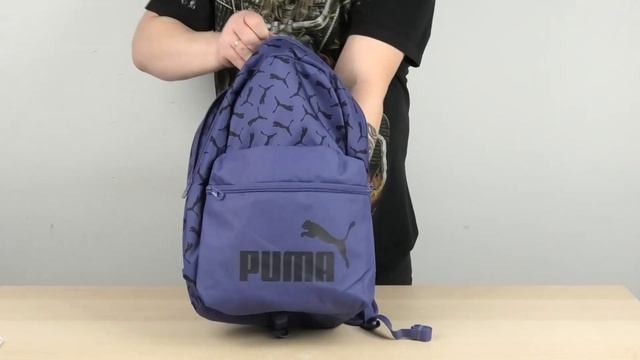 Розпаковка Puma Phase AOP Backpack 9116914 Blue Crystal-Logo AOP смотреть онлайн