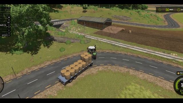 Farming Simulator 25. Huntan Pantai. Серия 14. Прицеп с автопобором, скл?