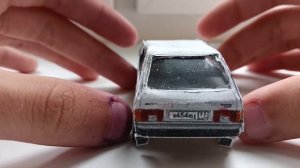 ВАЗ 2108 из бумаги с салоном. Масштаб 1/43