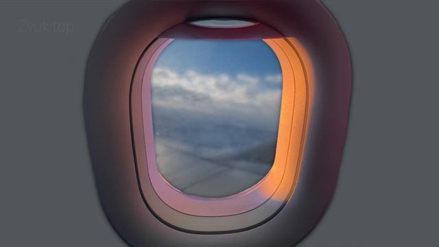 Звук самолета, инструктажа, взлета и приземления