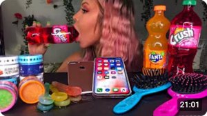 ASMR СЪЕДОБНАЯ БУТЫЛКА ИЗ-ПОД ГАЗИРОВКИ, ЛОЖКИ, IPHONE, ЩЕТКА ДЛЯ ВОЛОС, СКРАБ ДЛЯ ГУБ, САМАЯ ПОПУЛЯ