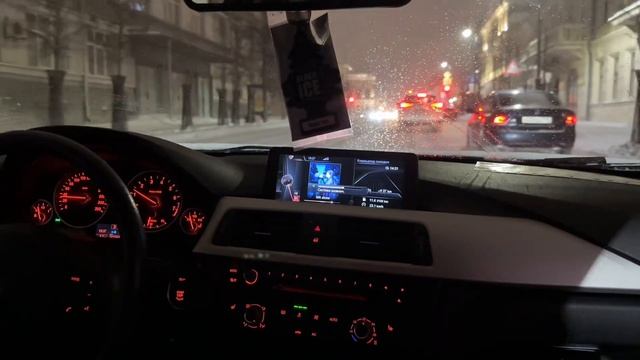 BMW F30. КАЗАНЬ. НОЧНОЙ СНЕГОПАД ВЫЕХАЛИ ПОКАТАТЬСЯ