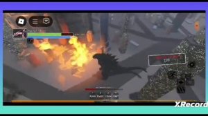 Битва двух Годзил "игра в роблоксе Эра титанов".