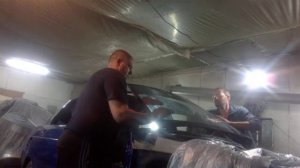 ПРИОРА Вклейка лобового стекла!!!!