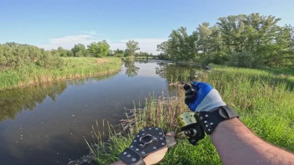 Рыбалка с рогаткой