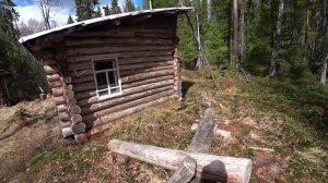 Здравствуй избушка. Строю планы на завтра. Приготовил обед на мангале. 3 серия