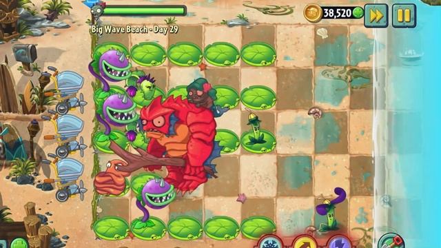 Purplе vs Orange. Deep Sea Gargantuar vs Chomper vs Pepper-pult. смотреть онлайн