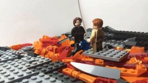 Сцена дуэли Обивана и Энакина на Мустафаре.(Лего анима