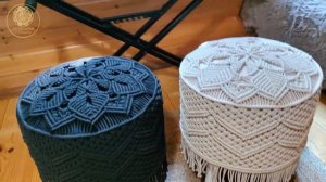 Набор для плетения "Чехол на пуф в технике макраме"