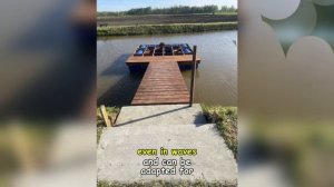 Плавающий деревянный помост из бочек | Floating wooden platform