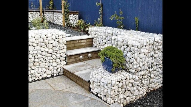 Неповторимые садовые декорации из габионов