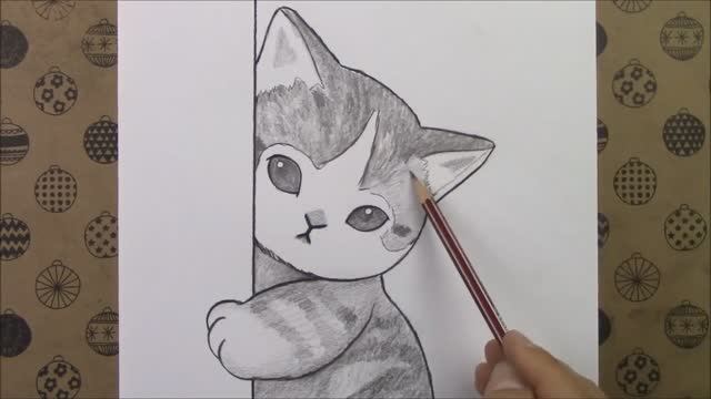 Как нарисовать простую кошку карандашом смотреть онлайн