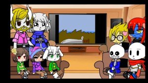 Реакция персонажей Андертейл на "Майнкрафт для Нубов"/