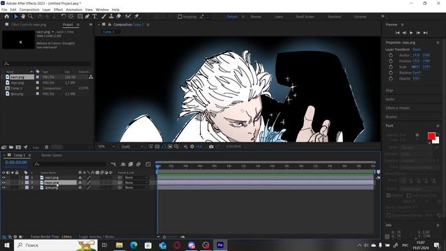 Анимация волос в After Effects(с помощью скрипта AFPHairRig v3.5) смотреть онлайн