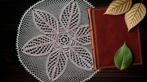 Эффектная салфетка с крупными рельефными листьями. Часть 3