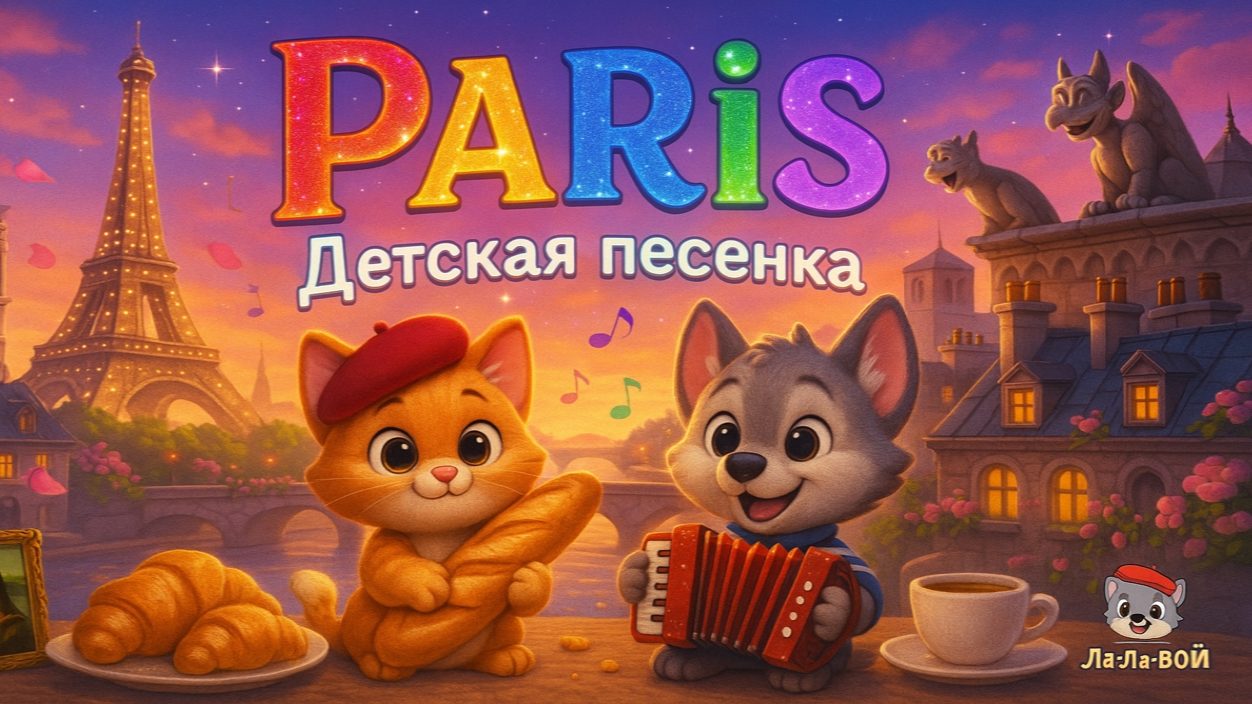 ФРАНЦИЯ — Весёлая ДЕТСКАЯ ПЕСНЯ про ПАРИЖ! | Песенка на французском языке для Детей.