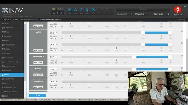 Настройка Inav7 на пяти дюймовом квадрокоптере.