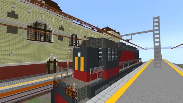 Тепловоз ТЭМ14 в маинкрафте | Create mod смотреть онлайн